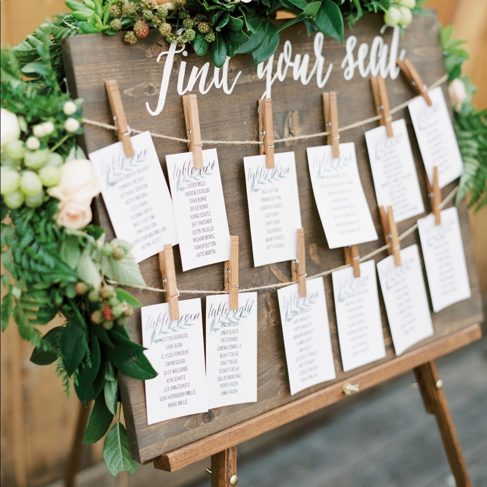 Find Your Seat Handcrafted Wedding Sign
